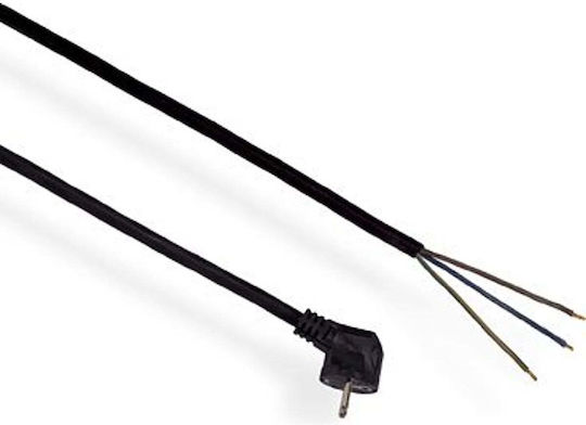 Elgotech Netzkabel H05RR-F mit Kabeleigenschaften 1x25mm² in Schwarz Farbe 1m