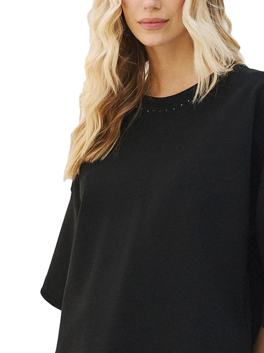 Damen Bluse mit 3/4 Ärmel Schwarz