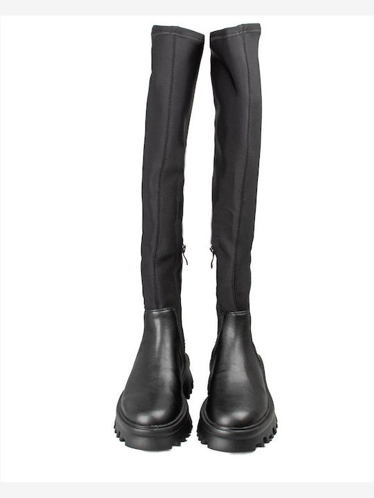 Damenstiefel Über dem Knie Schwarz