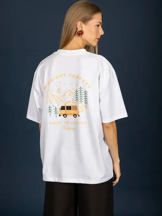 Women's Blouse White 132-51618-White-001