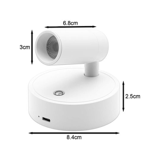 Rechargeable LED Emergency Light for Closets with Battery Power Source and Placement Sticker