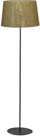 Heronia Lampadar de Podea Înălțime 145xLungime 40cm cu Bază pentru Bec E27 Negru