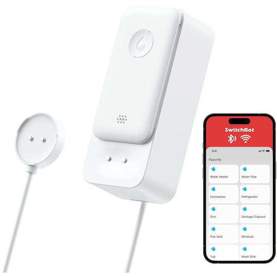 Switchbot Kabelloser Wasserleckdetektor Batterie Bluetooth Mit Sirene & Kabel 1m