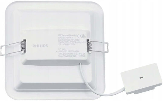 Philips Χωνευτό LED Panel 12W