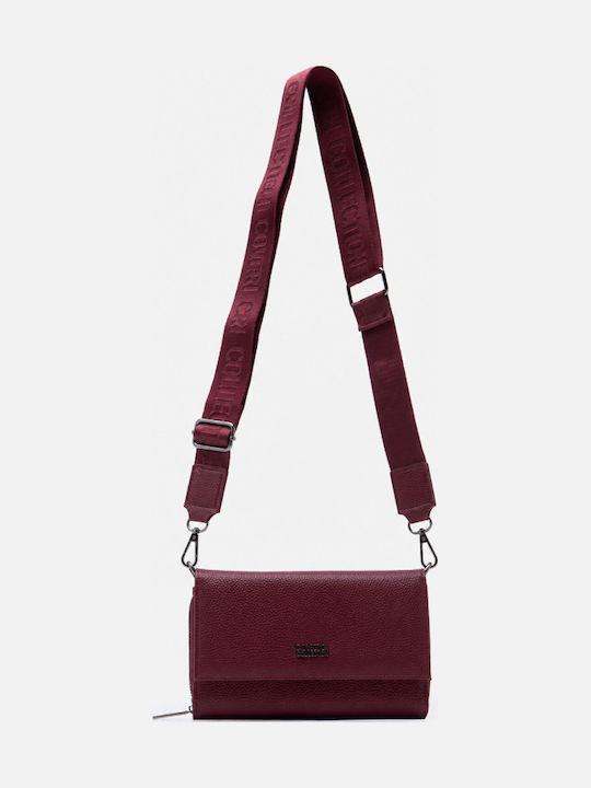 Burgunderrote Damen-Clutch aus Leder