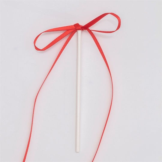 Red Bow Cake Topper Set Sticks 8 Pcs Pme