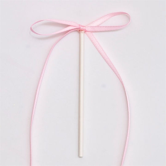 Pink Bow Cake Topper Set Sticks 8 Pcs Pme