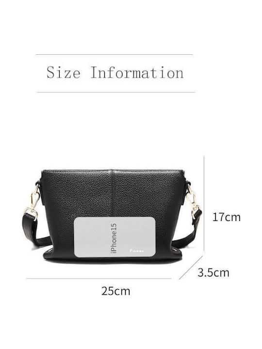 Leder Damen Handtasche Crossbody Schulter Schwarz