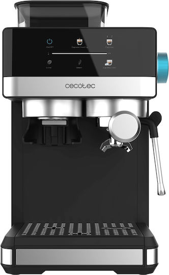 Cecotec Power Espresso 20 Grind Automatic Espresso Machine 1350W 20bar Pressure with Grinding Mill Black 120168