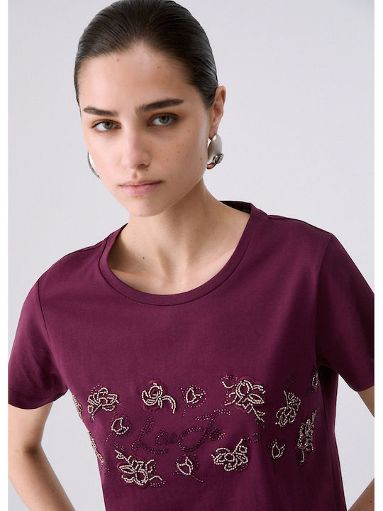 Γυναικείο T-shirt Μπορντό