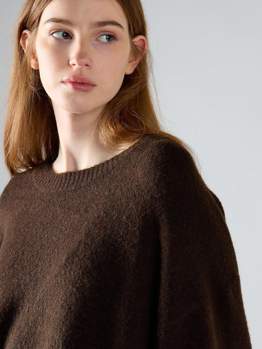 Summer Women's Blouse 3/4 Sleeve Brown