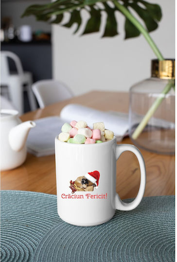 Inovatix Weihnachtlicher Keramikbecher Weiß 330ml Fleckabweisend Mit Personalisierung