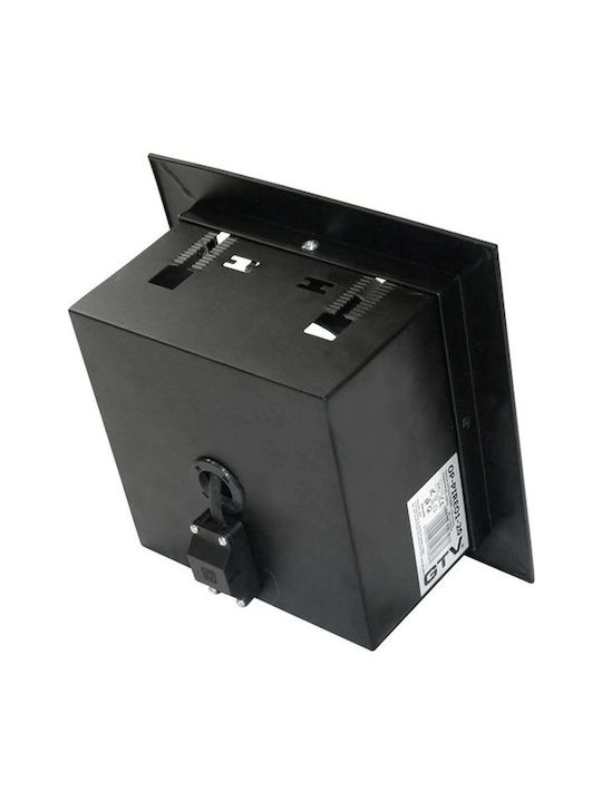 Gtv Pătrat Cadru pentru Spoturi GU10 Negru 20x20cm. 1buc