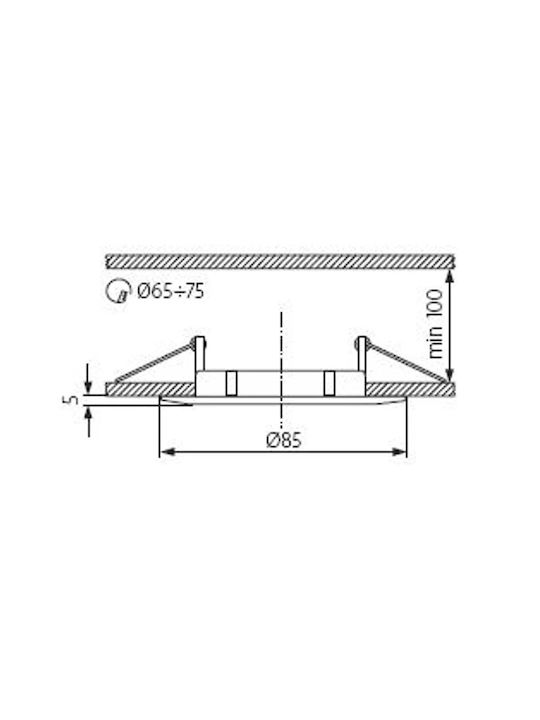 Kanlux Metallisch Rahmen für Spots GX5.3 Bronze 8.5x8.5cm. 1Stück
