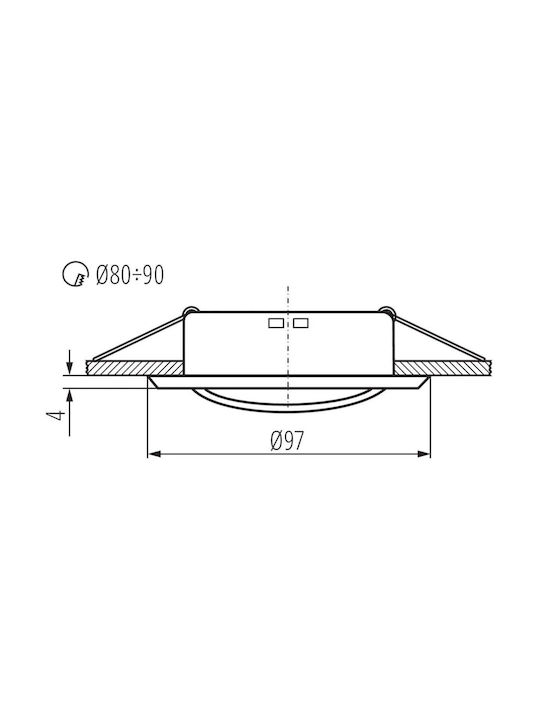 Kanlux Runder Rahmen Für Deckenstrahler GX5.3 Bronze 9,5x9,5cm