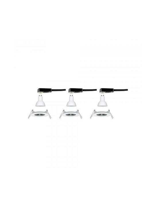 Paulmann Metallic Ceiling Spot with Built-in LED and Warm White Light White 7.8x7.8cm