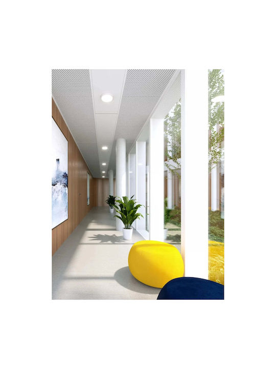 Gtv Louis Spot Rotund De Tavan Cu LED Încorporat Și Lumină Alb Natural Alb