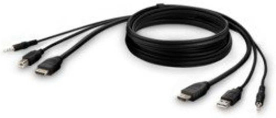 Belkin F1dn1ccbl Καλώδιο Kvm Μαύρο 3 M
