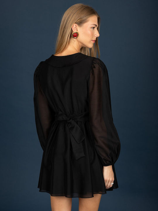 Καλοκαιρινό Σεμιζιέ Φόρεμα Black