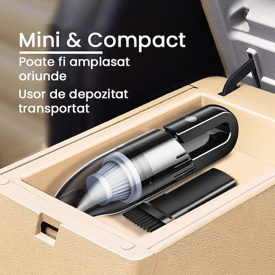 Aspirator Auto Wireless Charging Flippy Aspirator Auto Casă Utilizare Dublă 120 W Putere 30 X 7.5 X 7.5 Cm Negru