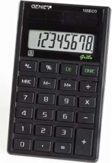 Genie 105 Eco Calculator Pocket 8 Digits in Blue Color 1pcs