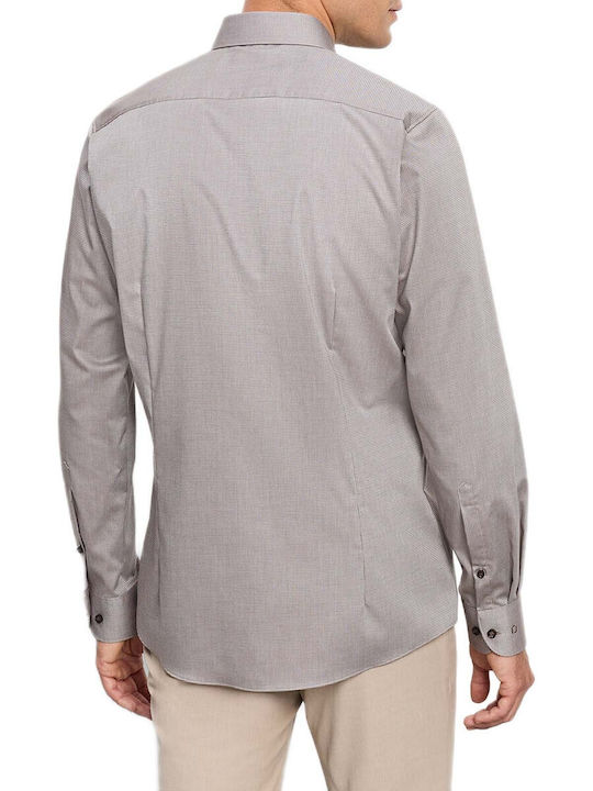 Olymp Level 5 Body Fit Cămașă Slim Fit Maro