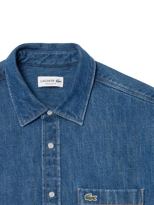 Langärmeliges Denim Hemd Washed Deep Medium