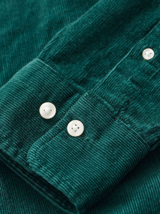Long Sleeve Corduroy Shirt Green