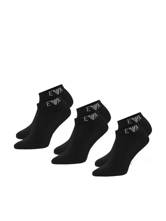 Emporio Armani Herren Socken Schwarz 3er Pack EM000550AF26377 UC001
