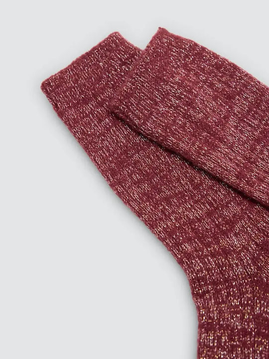 Ysabel Mora Damentaschen Monochrome Burgundische Socken 3er Pack