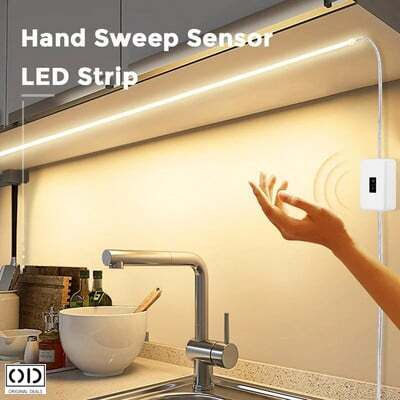 LED-Streifen USB 5V Warmes Weiß Licht 5m mit Bewegungssensor & Netzteil