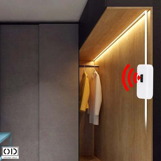 LED-Streifen USB 5V Warmes Weiß Licht 5m mit Bewegungssensor & Netzteil