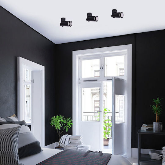 Rabalux Einzel Spot mit Fassung GU10 in Schwarz Farbe