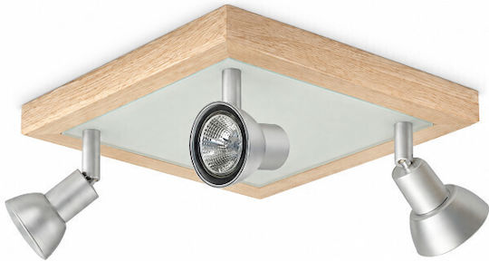 Elvhx OSLO III Dreifach Spot mit Fassung GU10 in Silber Farbe