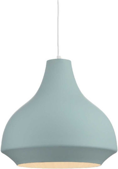 Aca Havana Pendant Light Turquoise Bell with Socket E27 35x135cm