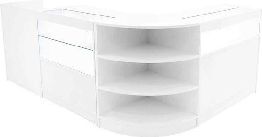 Europa Led Shop Counter Set B900 C900 Tb60 & Lm60 Weiß