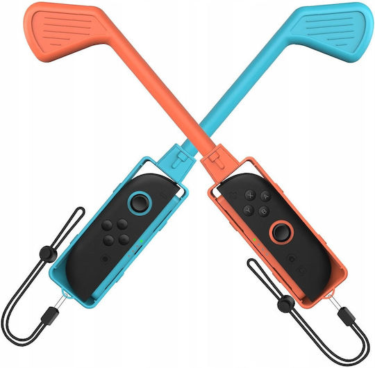 2x Golf Club Sticks Golf Joy-con Nintendo Switch 2 Nsw 2 Blue Orange Jys-ns2265