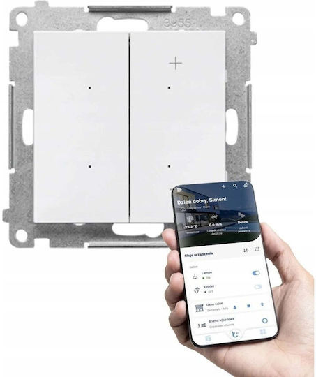 Kontakt-Simon Mecanism Pentru Comutator Cu Variator Dimmer În Culoare Albă