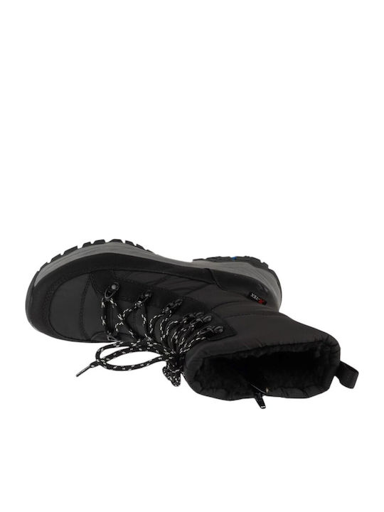 Leder Damen Stiefeletten Schwarz