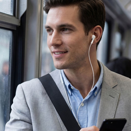 Earbuds Handsfree Ακουστικά με Βύσμα USB-C Λευκό