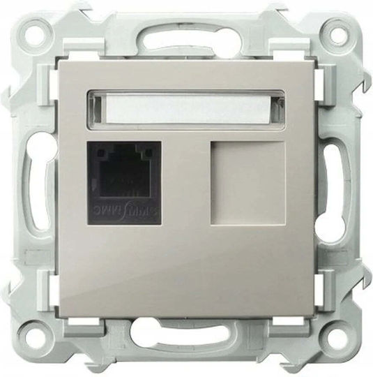 Ospel Ospel Telefonsteckdose Einzeln in Beige Farbe GPT-1Z/m/83