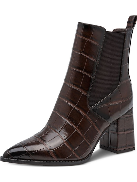 Women's Ankle Boots with High Heel Brown