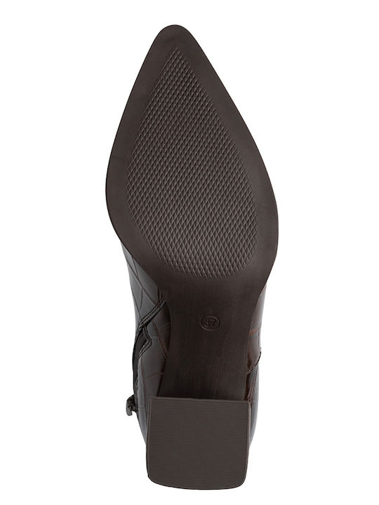 Women's Ankle Boots with High Heel Brown