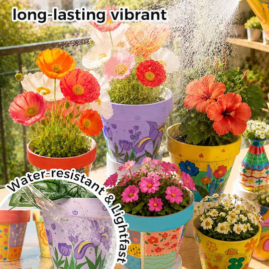 Ohuhu Vibrant Colors Μαρκαδόροι Ζωγραφικής Ακρυλικό Λεπτοί Σετ 72 Χρώματα