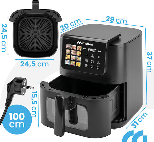 MalTec Air Fryer 8lt Μαύρο