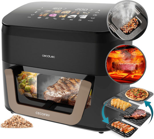 Cecotec Cecofry&Grill Smokin' 11000 Plus Air Fryer με Διπλό Αποσπώμενο Κάδο 11lt Γκρι