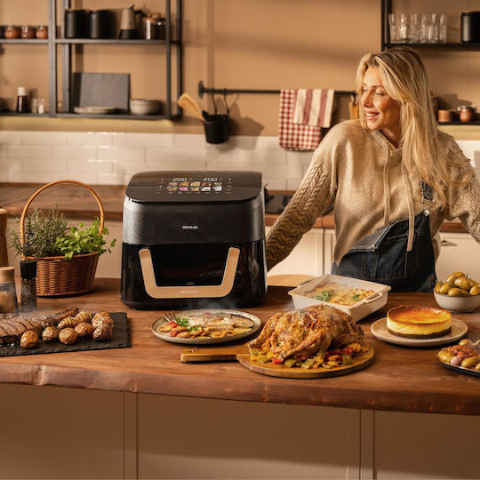 Cecotec Cecofry&Grill Smokin' 11000 Plus Air Fryer με Διπλό Αποσπώμενο Κάδο 11lt Γκρι