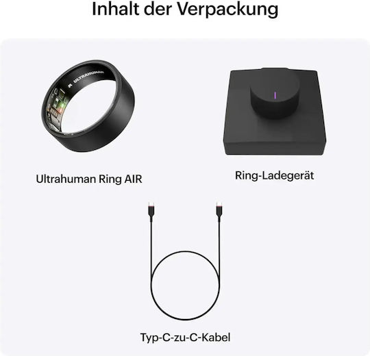 Ultrahuman Air Smart Ring 17.1mm Waterproof with Heart Rate Monitor Matte Grey