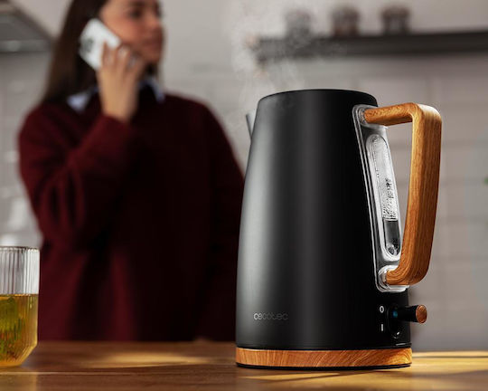Cecotec ThermoSense 200 Woody Електрическа кана 1.7lt 2200W Черна