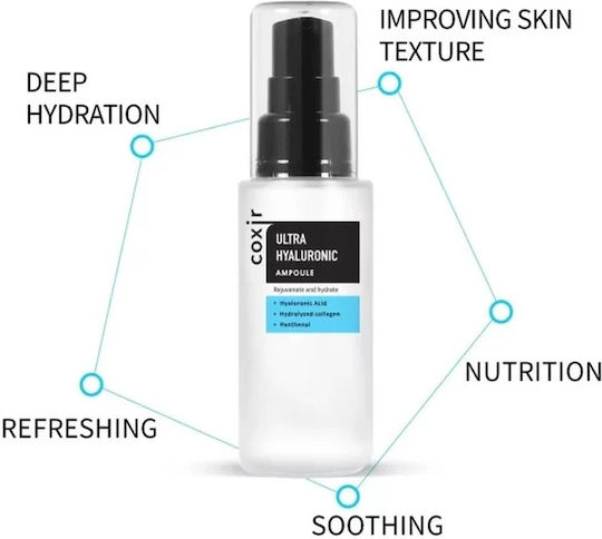 Ultra Hyaluronic Ampoule Moisturizing Serum Hyaluronic Acid 50 Ml